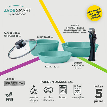 Jade Pop + Jade Smart + Utensilios + Cuchillos Jade Cook