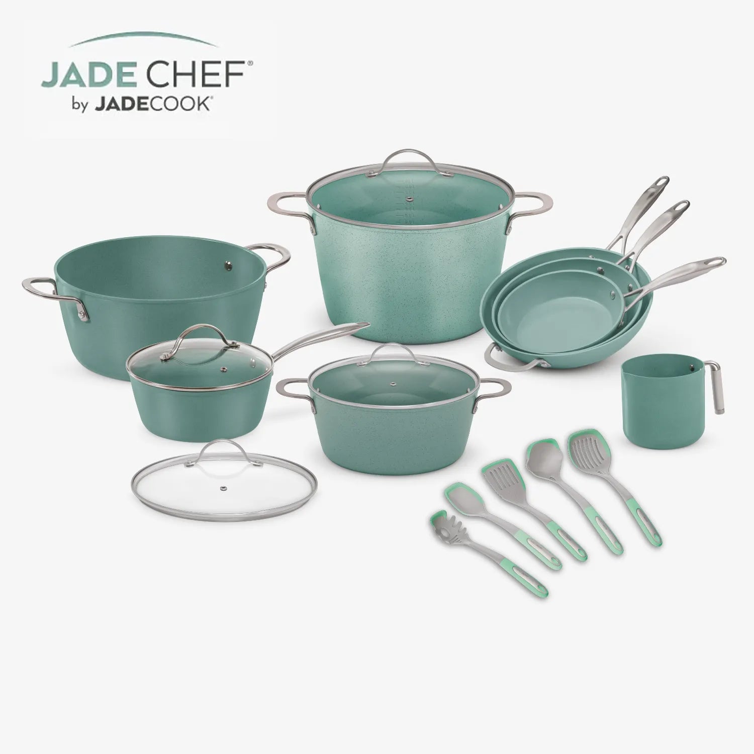 Batería de cocina Jade Chef 17 piezas