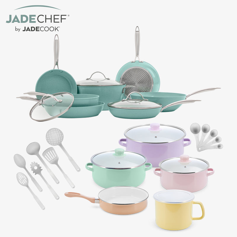 Batería de Cocina Jade Chef + Sofía Colors 30 Piezas