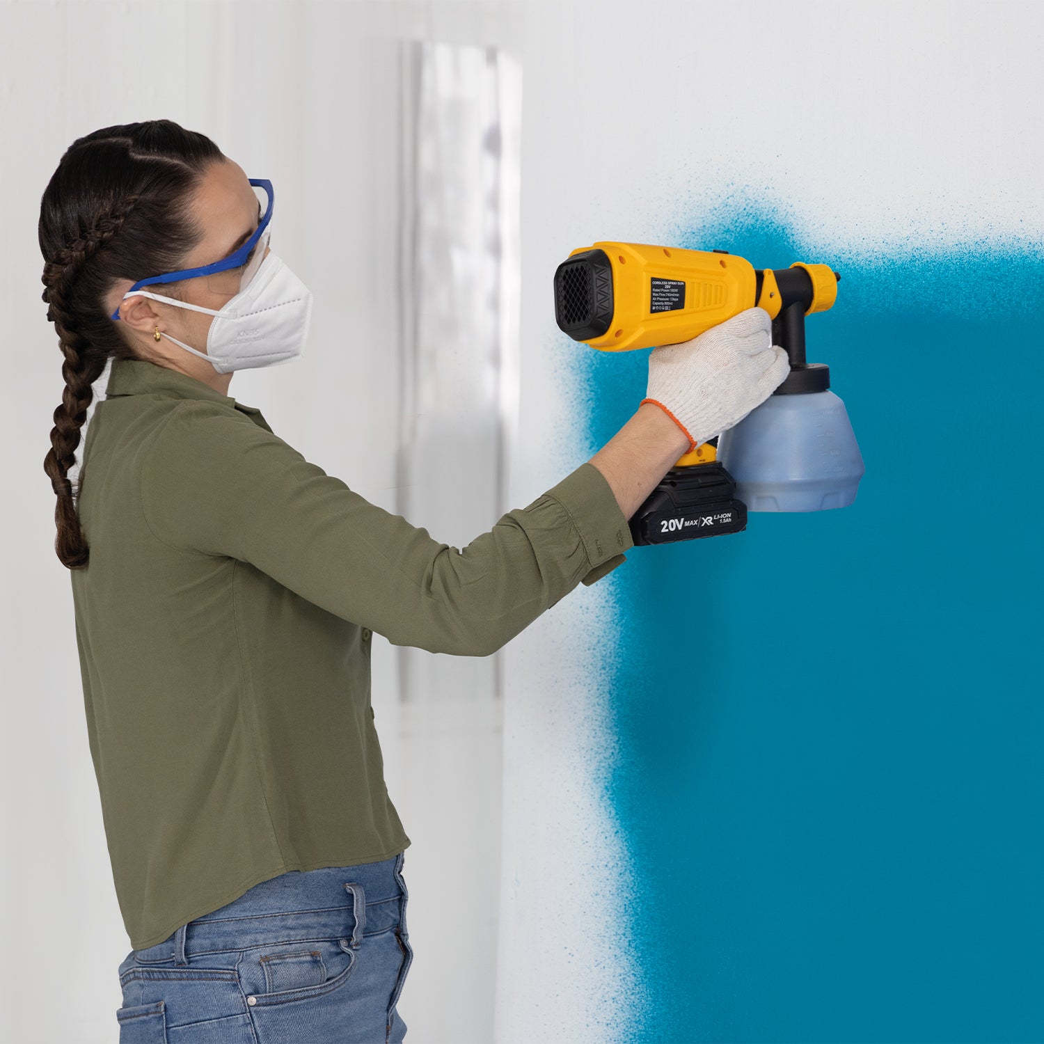 Turbo Paint - Pistola para Pintar Inalámbrica by Tool Master - Kit 16 piezas