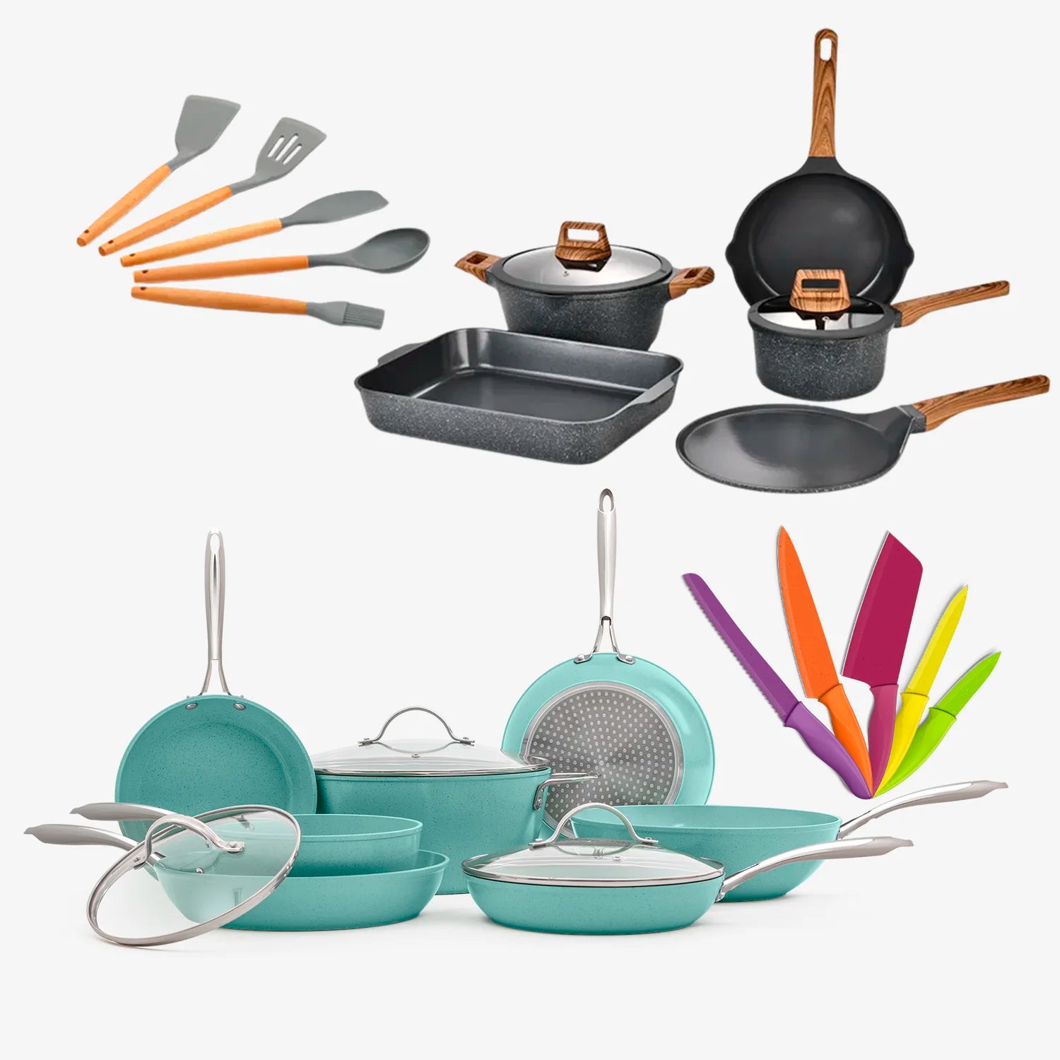 Paquete Jade Chef + Sofía Ceramic + Cuchillos Jade Cook (Alta Gama de Cocina)