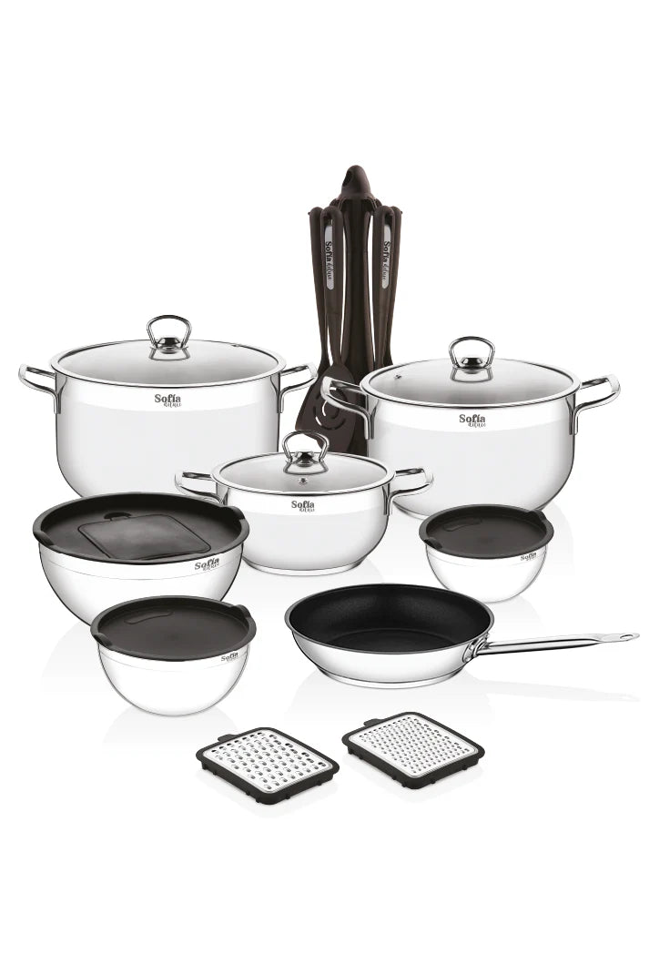 Batería Sofía Deluxe + Sofía Ceramic + Set de Cuchillos