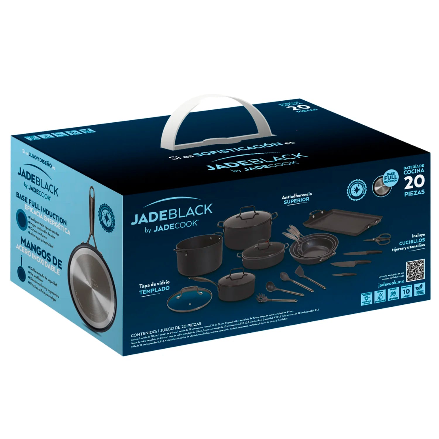 Batería de cocina Jade Black 20 piezas