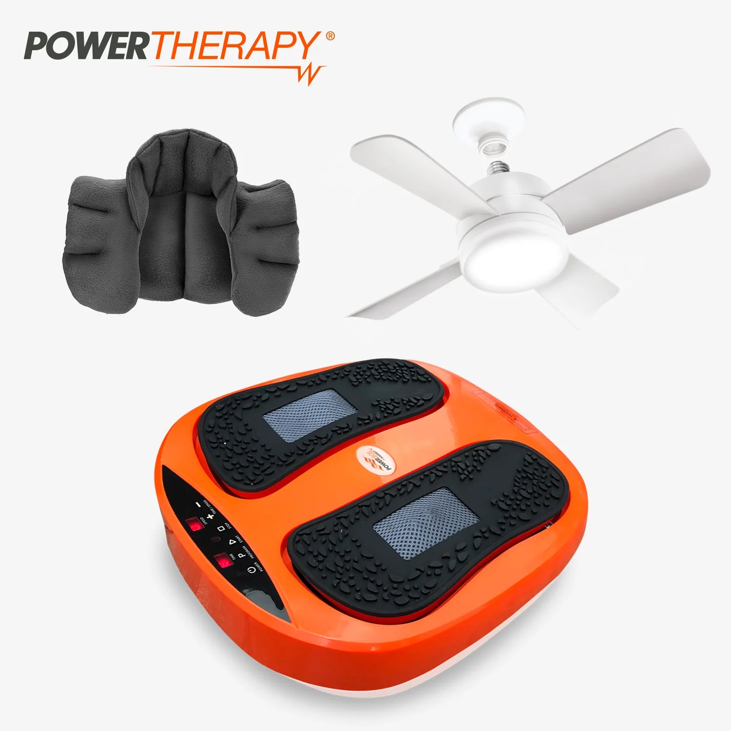 Power Legs + Ventilador Socket Fanlight + Cojín Terapéutico Articulado