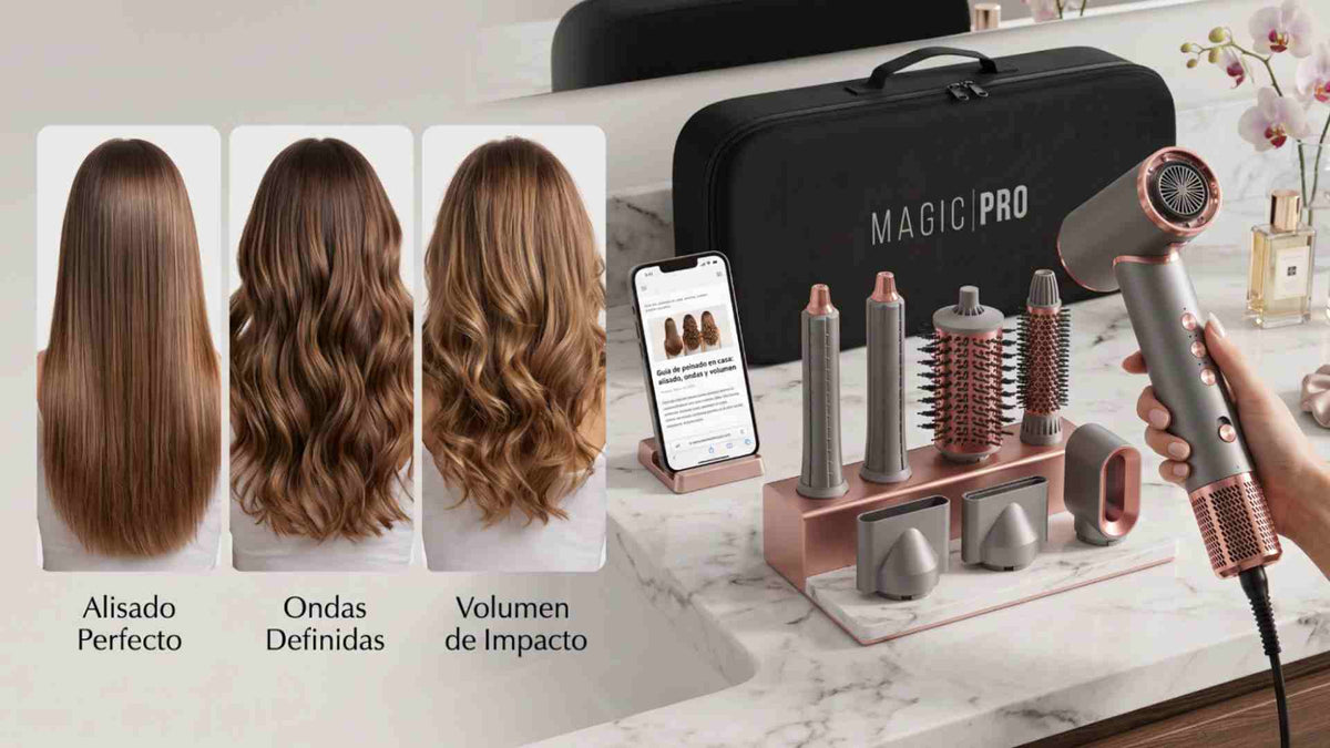 Guía de peinado en casa: alaciado, ondas y volumen con un solo multi estilizador