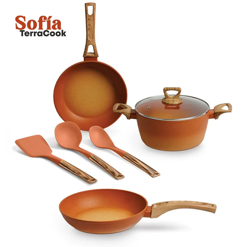 Batería de cocina Sofía TerraCook 7 piezas