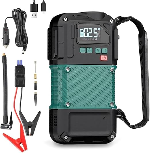 Rescue Pro 4 en 1 by Tool Master – Arrancador de Autos, Inflador y Power Bank