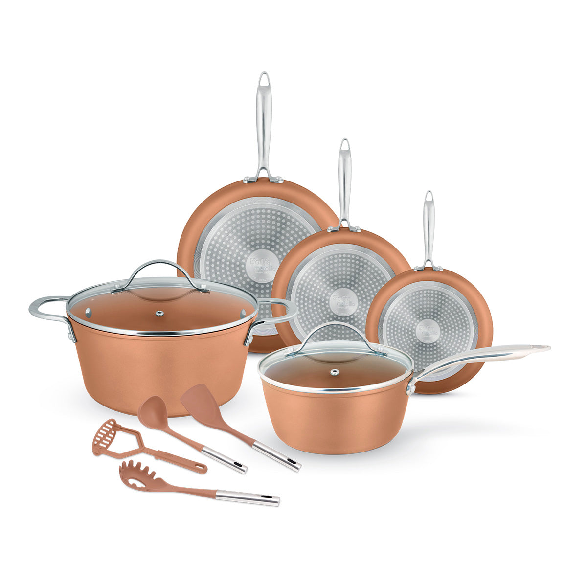 Batería de cocina Sofía Metallic 11pz  Antiadherante