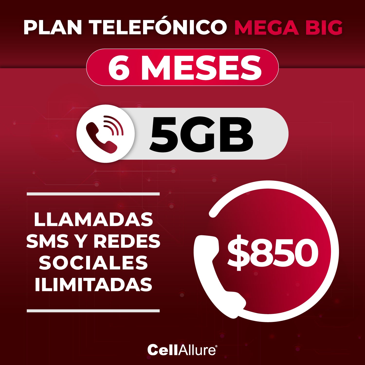 6 meses llamadas y SMS ilimitados + 5GB