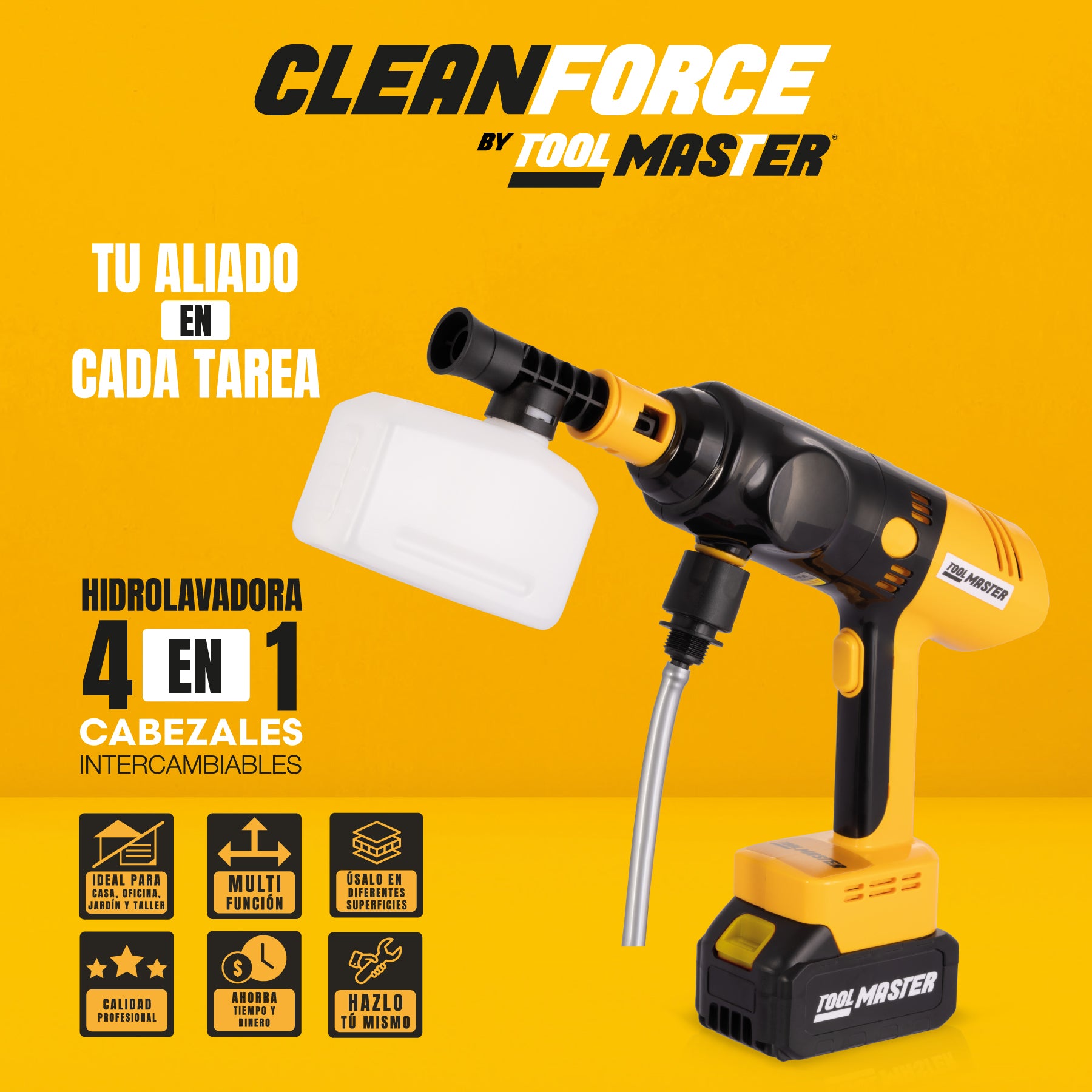 Hidrolavadora 4 en 1 CleanForce By ToolMaster