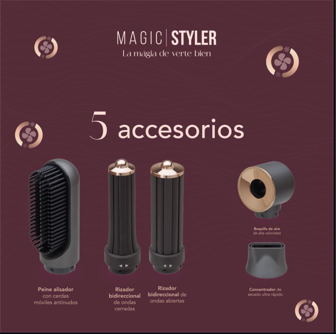 2 Secadoras profesionales de cabello Magic Styler - Multiestilizador