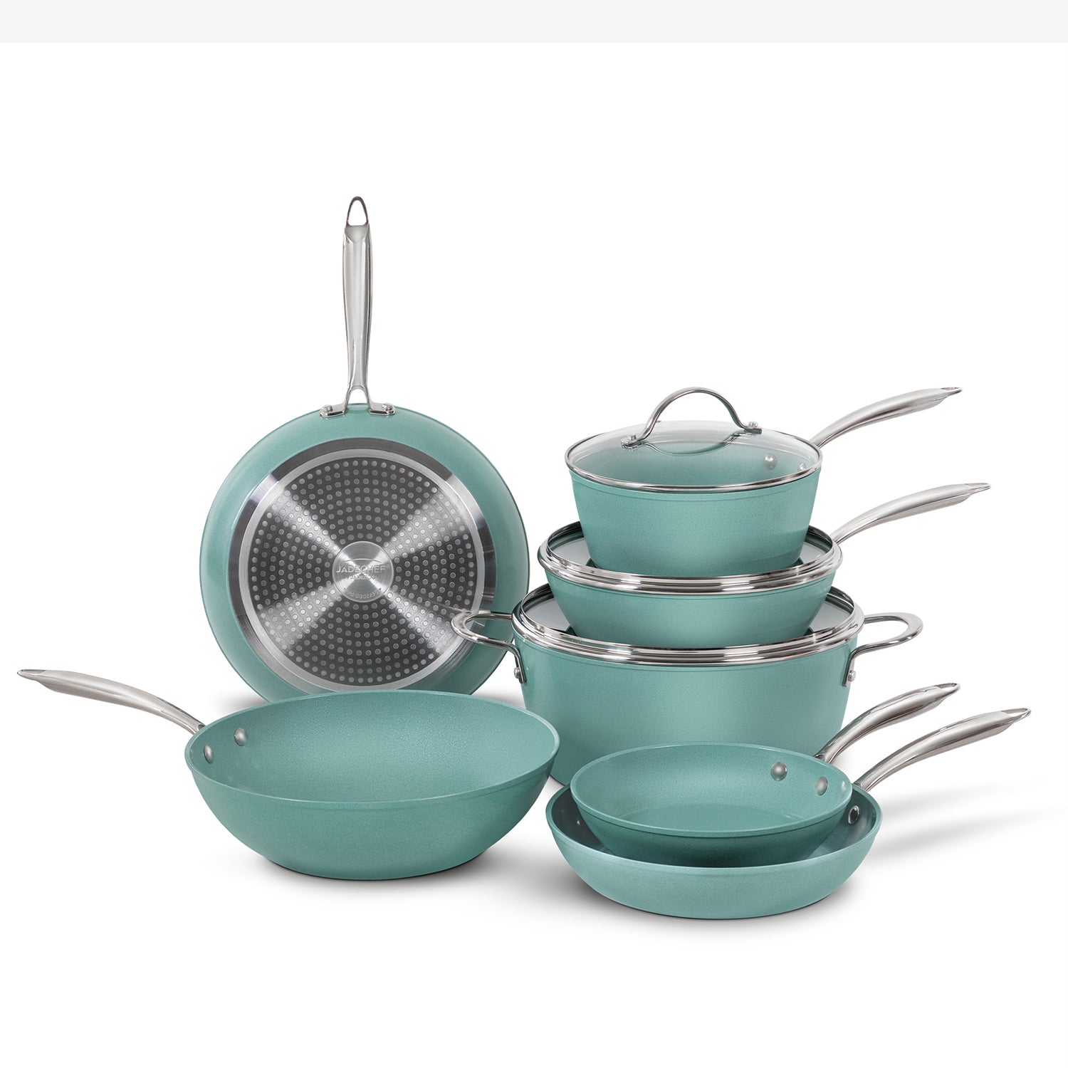 Batería de cocina de lujo Jade Chef Jade Cook 10 pz