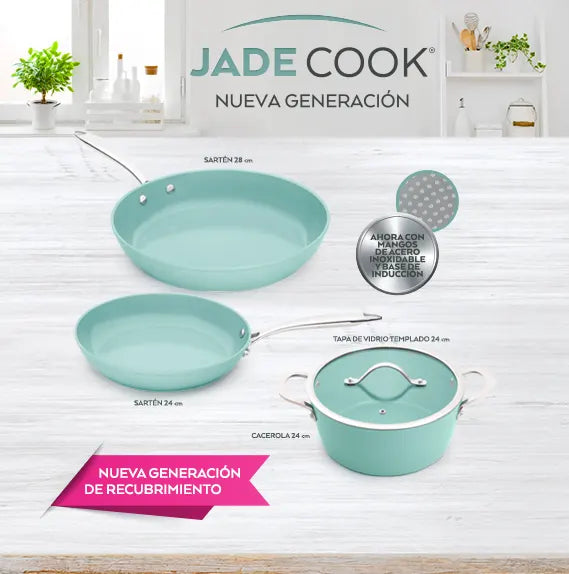 2 PACK BATERÍA DE COCINA JADE SMART MANGO DESMONTABLE Jade Cook CV Directo  C0190-08