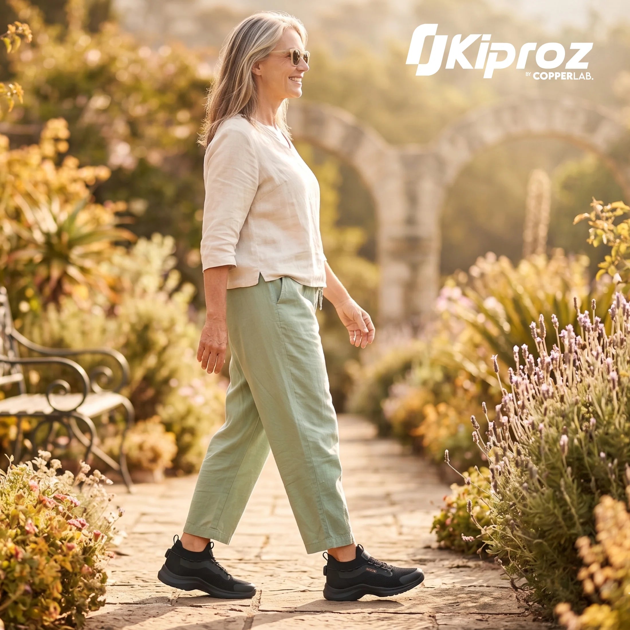 Calzado Antiderrapante KiProz con Tecnología de Cobre Color Negro