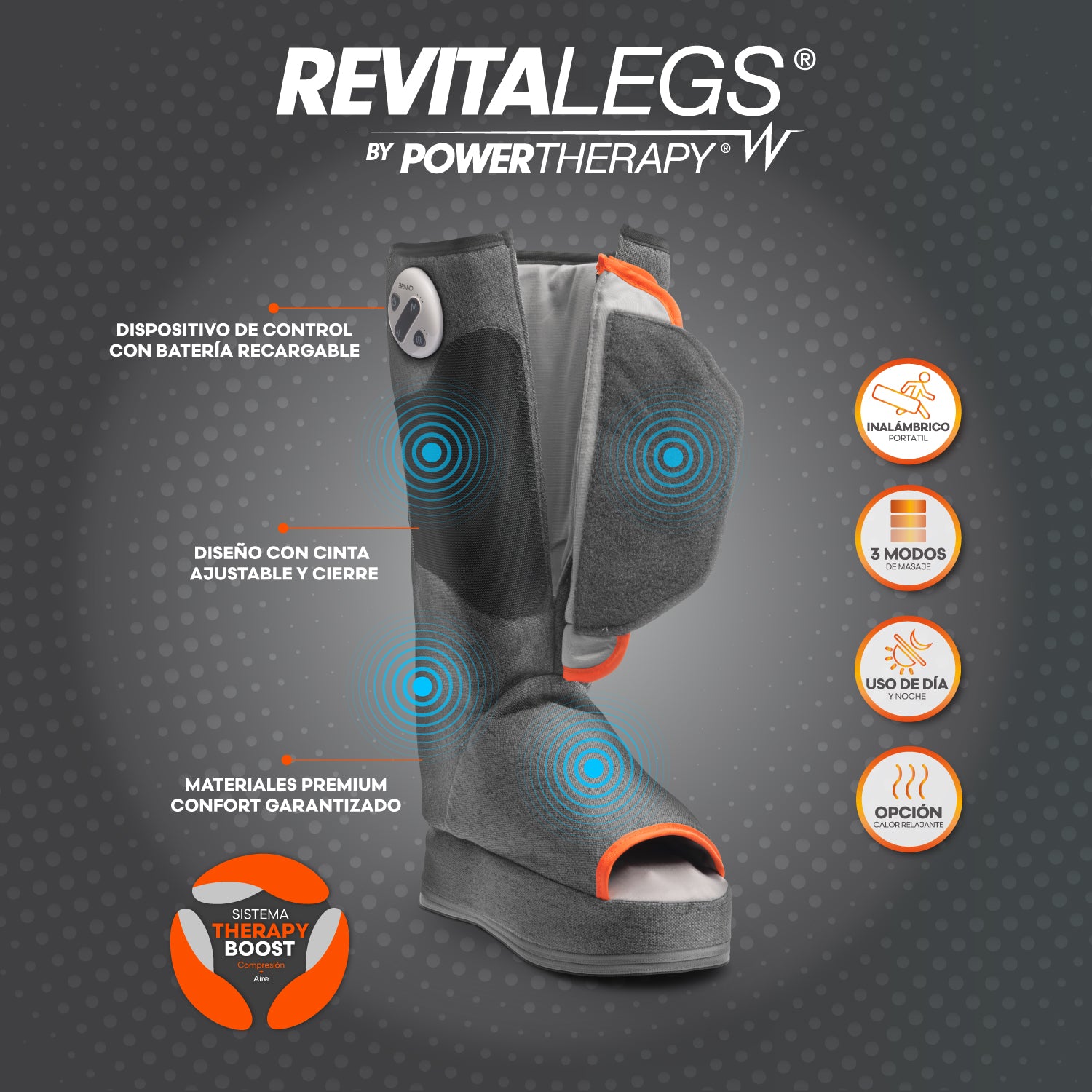 Botas masajeadoras RevitaLegs by Power Therapy