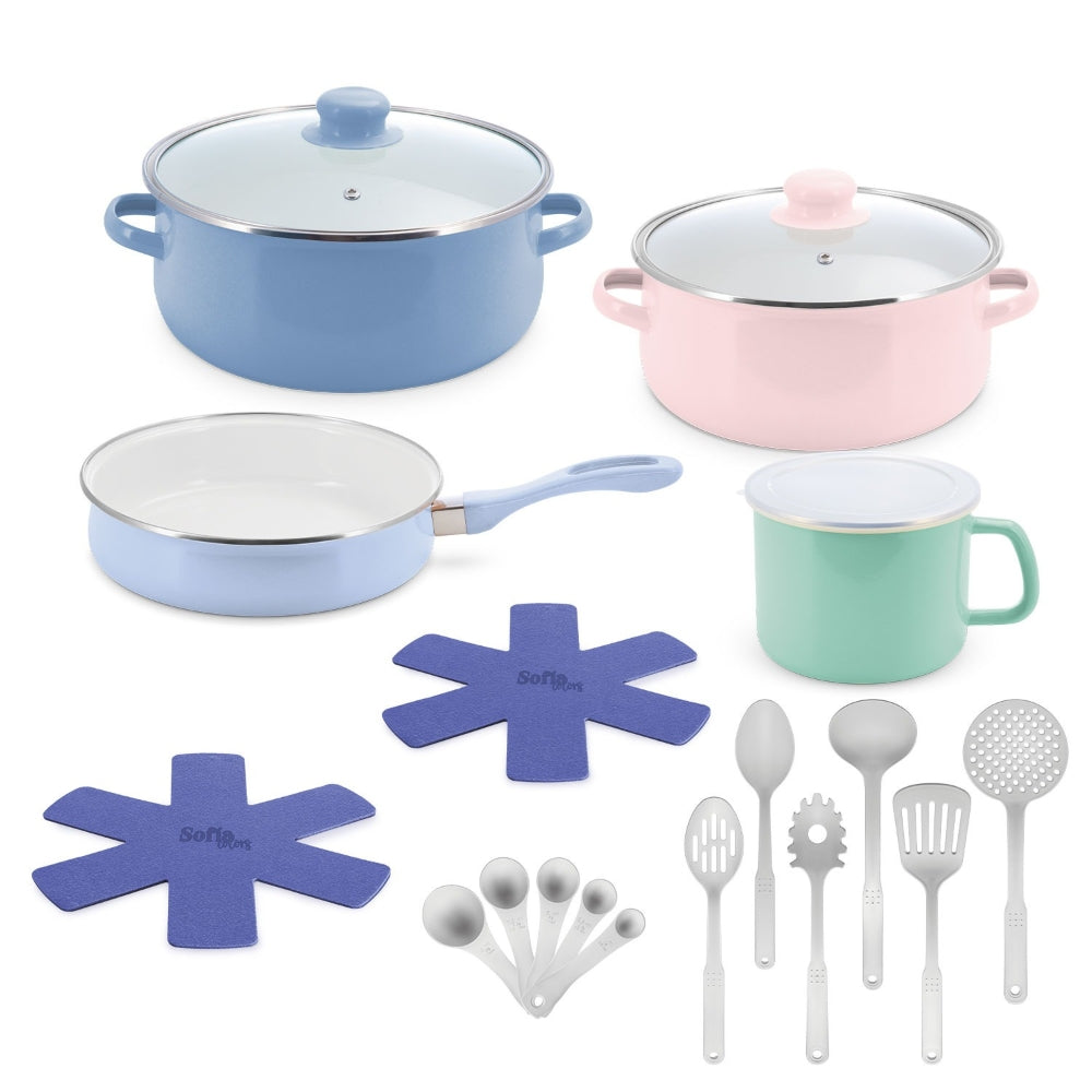 Batería de Cocina Sofía Colors Winter  20 Pzas
