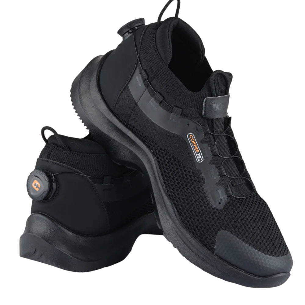 Calzado Antiderrapante KiProz con Tecnología de Cobre Color Negro
