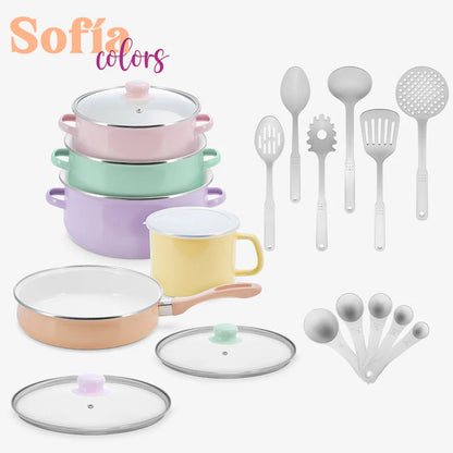 Batería de cocina Sofía Colors + Sofía Terracook 27 pz