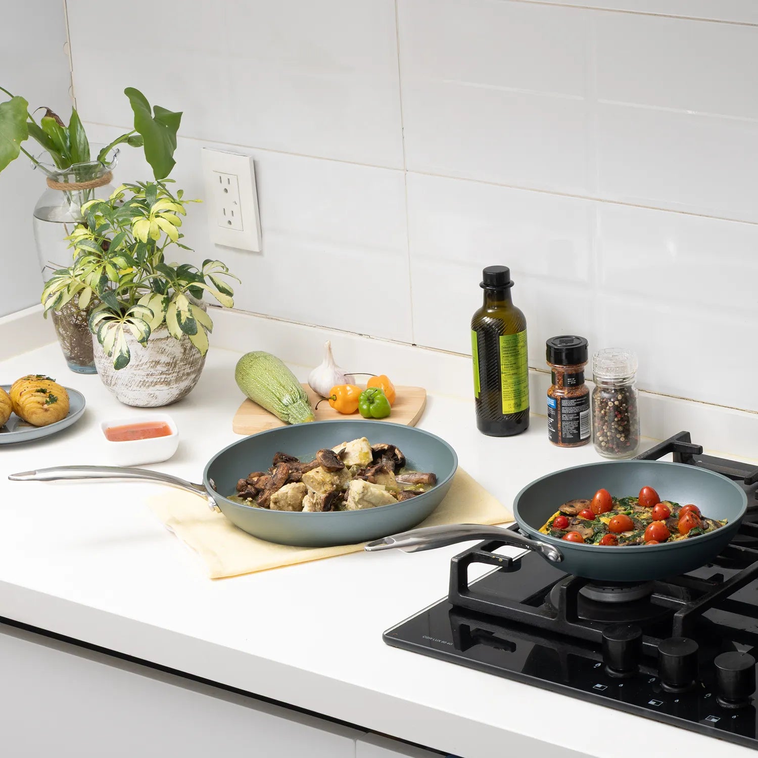 Batería de cocina Sofía Metallic Verde 11pz