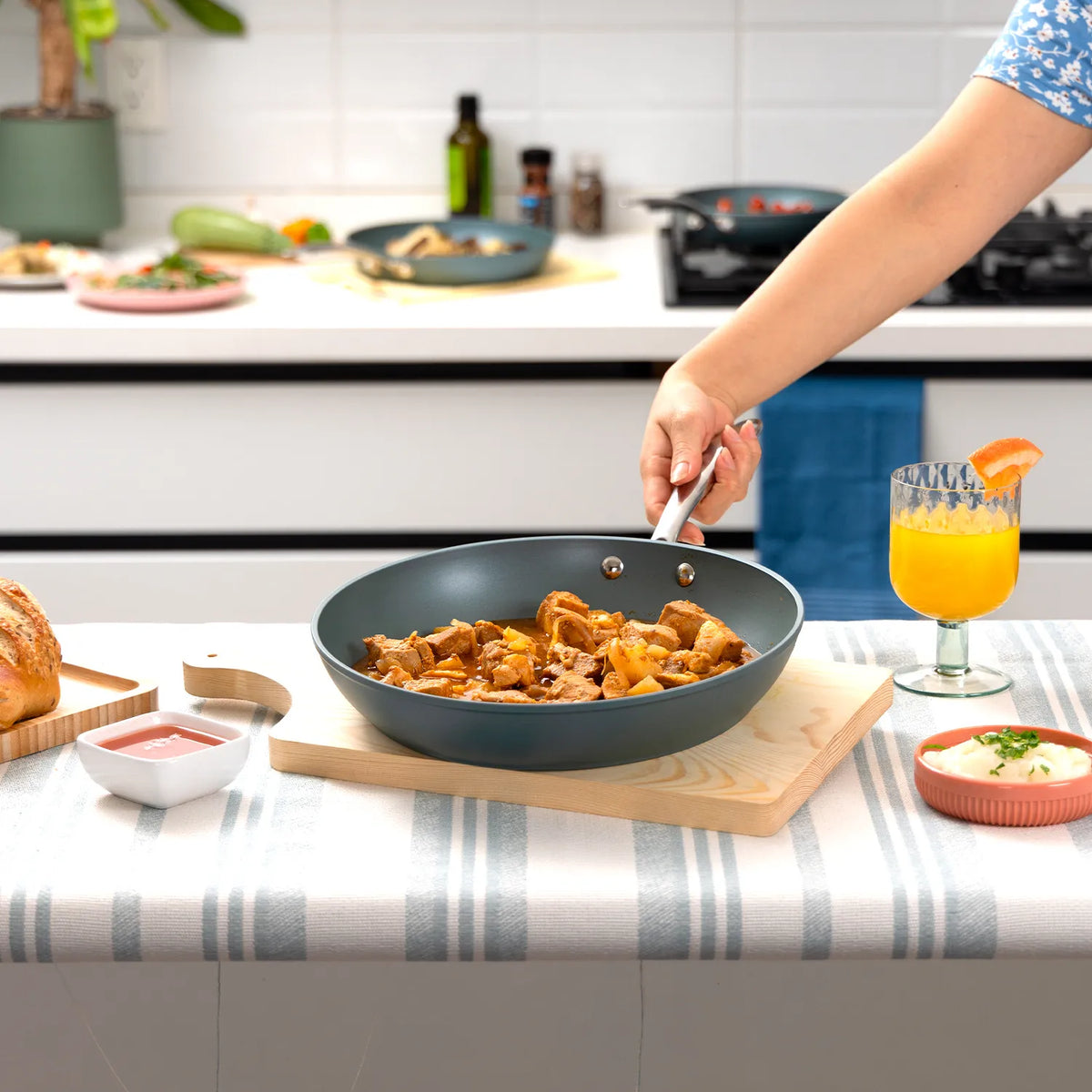 Batería de cocina Sofía Metallic Verde 11pz