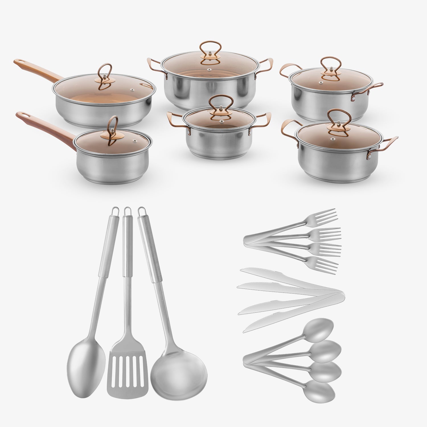Batería de cocina Sofía Deluxe Gold 28pz