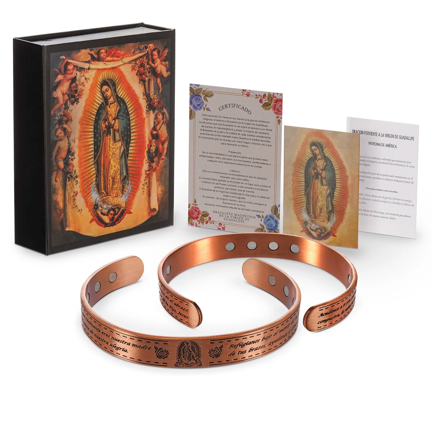 2 Sets de Brazaletes de la Virgen de Guadalupe