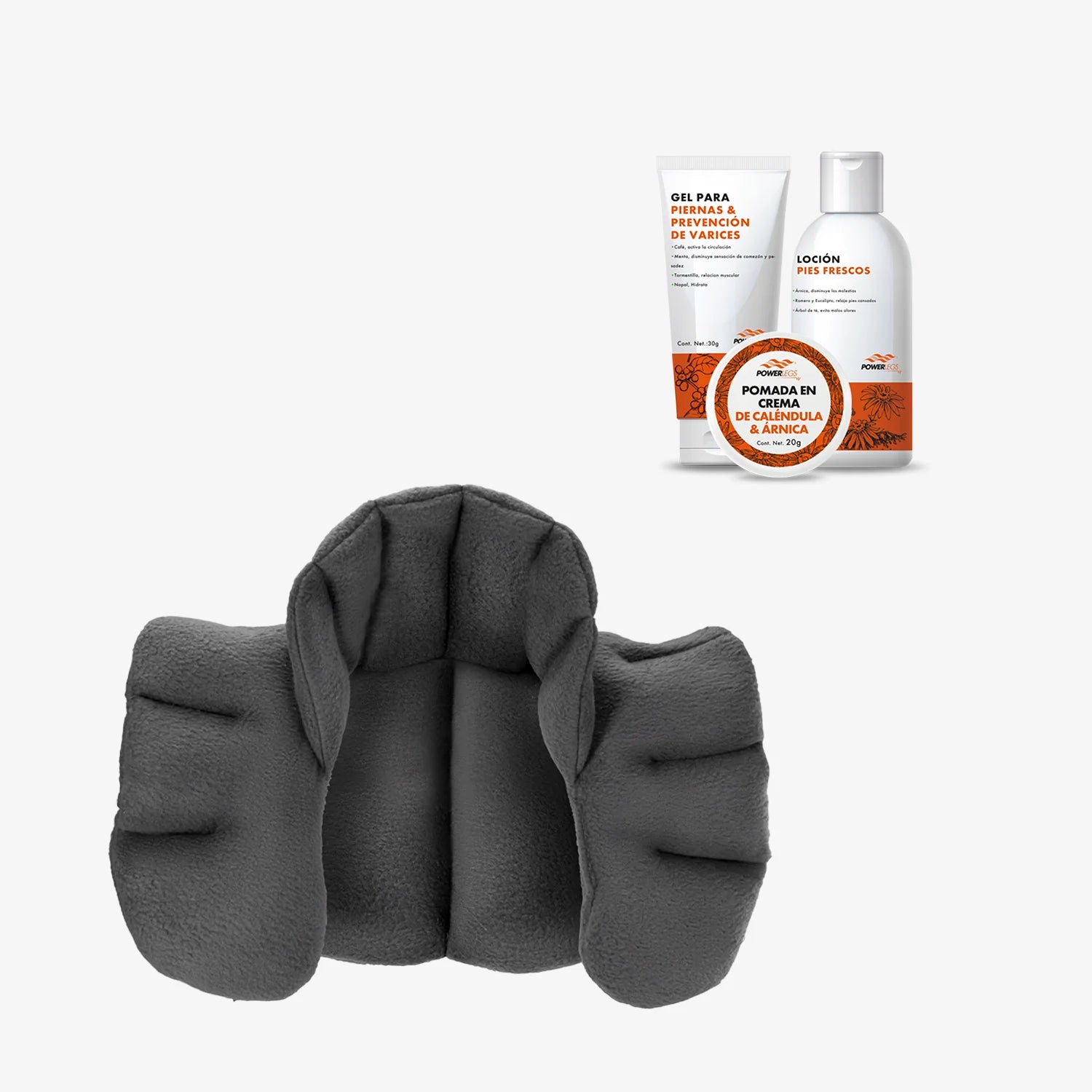 Cojín terapéutico articulado + Cremas mini Power Legs - R