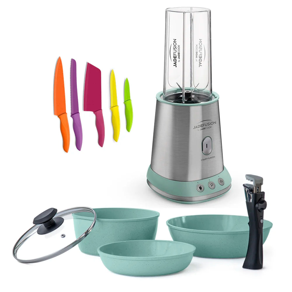 Procesador de alimentos Jade Fusion + Batería Jade Smart + Set de Cuchillos Jade Cook