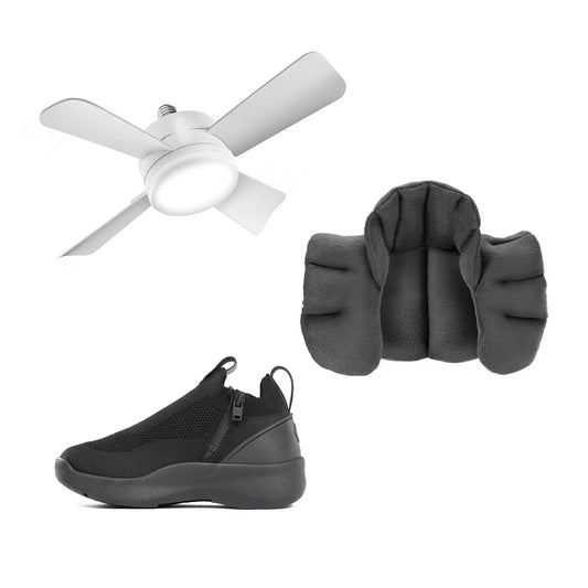 IBalance Negro + Ventilador Socket Fanlight + Cojín terapéutico articulado