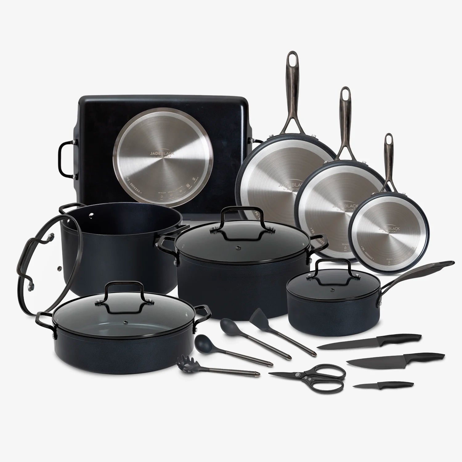 Batería de cocina Jade Black 20 piezas