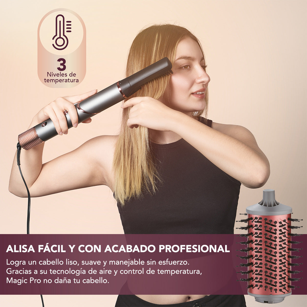 Multi Estilizador Plegable Magic Pro 7 en 1 Rizador, Aliisador y Secadora by Magic Styler