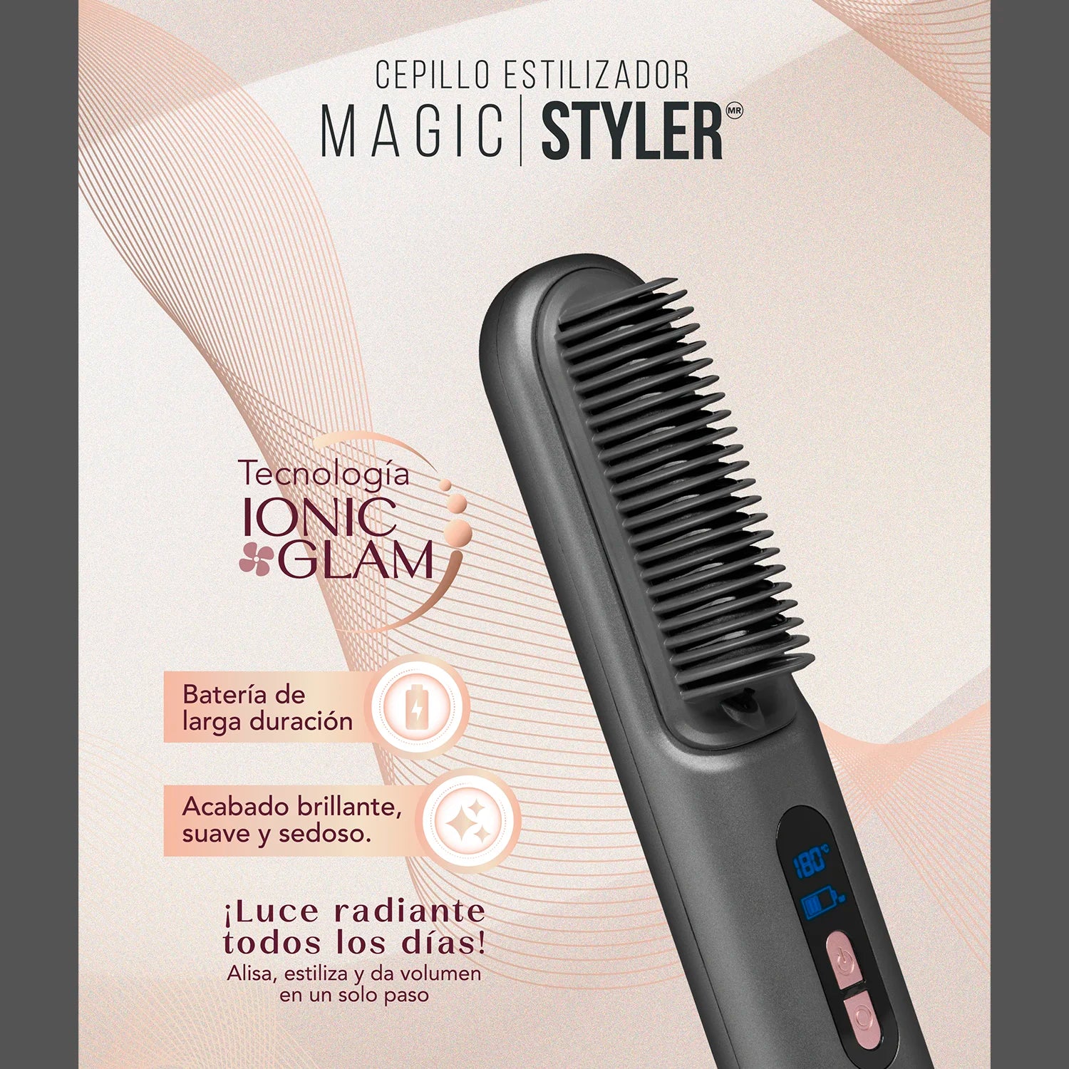 Cepillo Alisador Inalámbrico Magic Styler