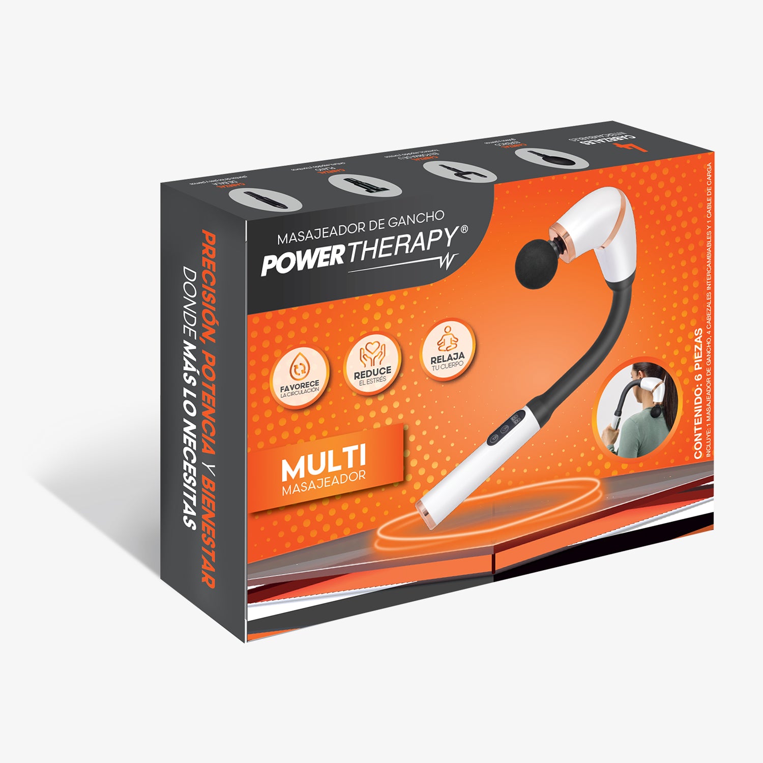 Masajeador de percusión en forma de gancho Power Therapy