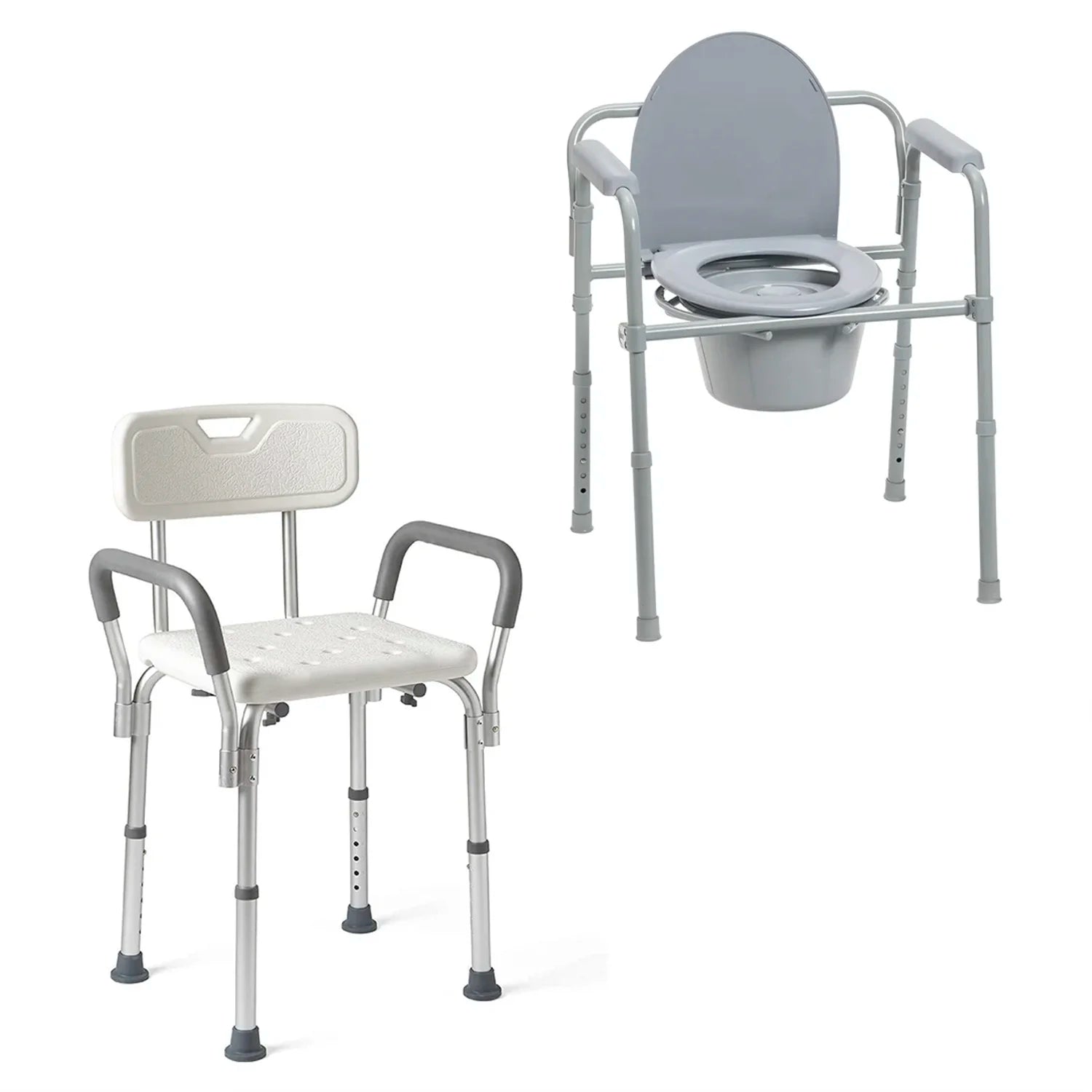 Silla Comodo 3 en 1 + Silla Banco para Ducha | Sillas de apoyo para adultos mayores