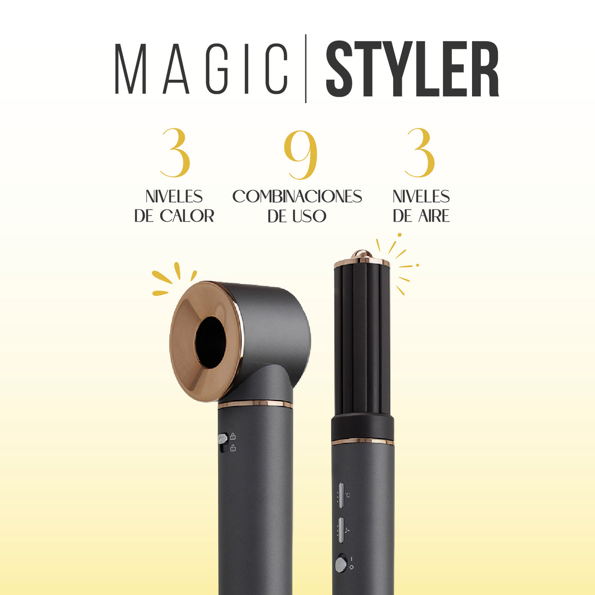 Magic Styler - Secadora, Rizador y Alisador de cabello