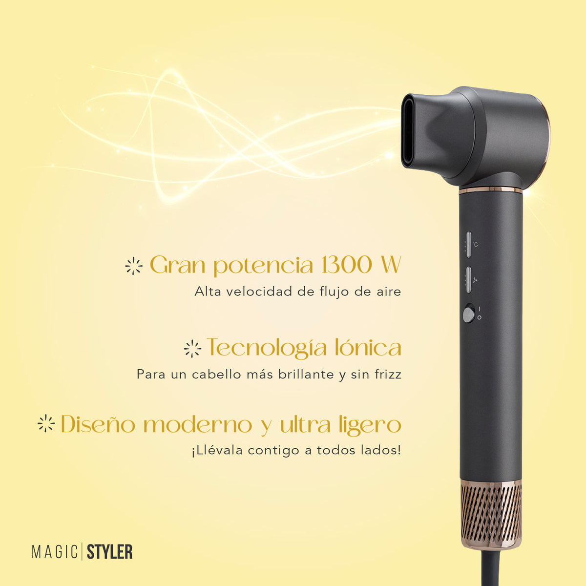 Magic Styler - Secadora, Rizador y Alisador de cabello