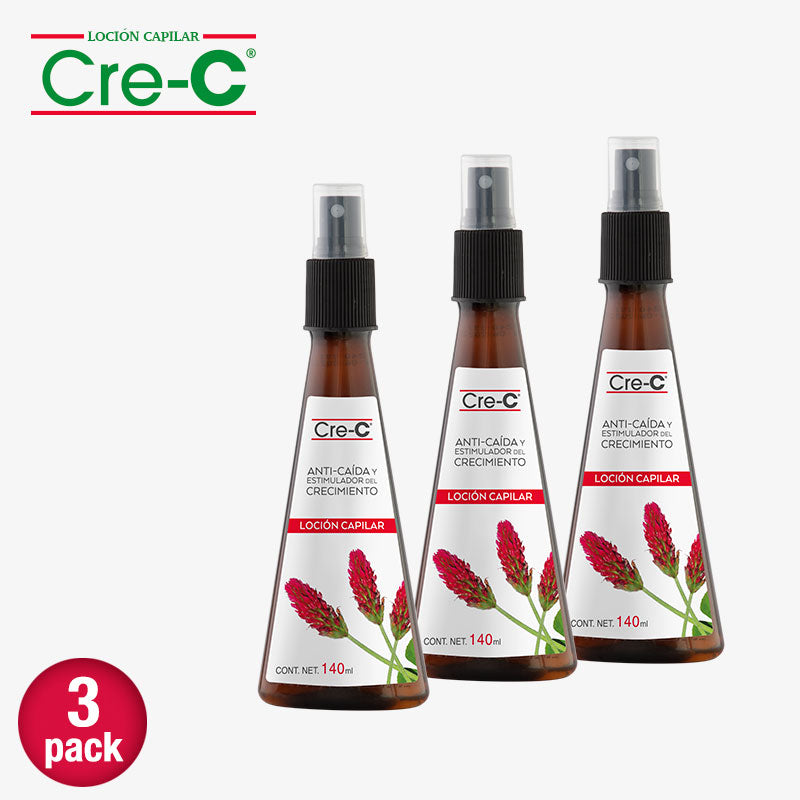Paquete De 3 Lociones Capilares Cre-C 140 Ml - CV Directo